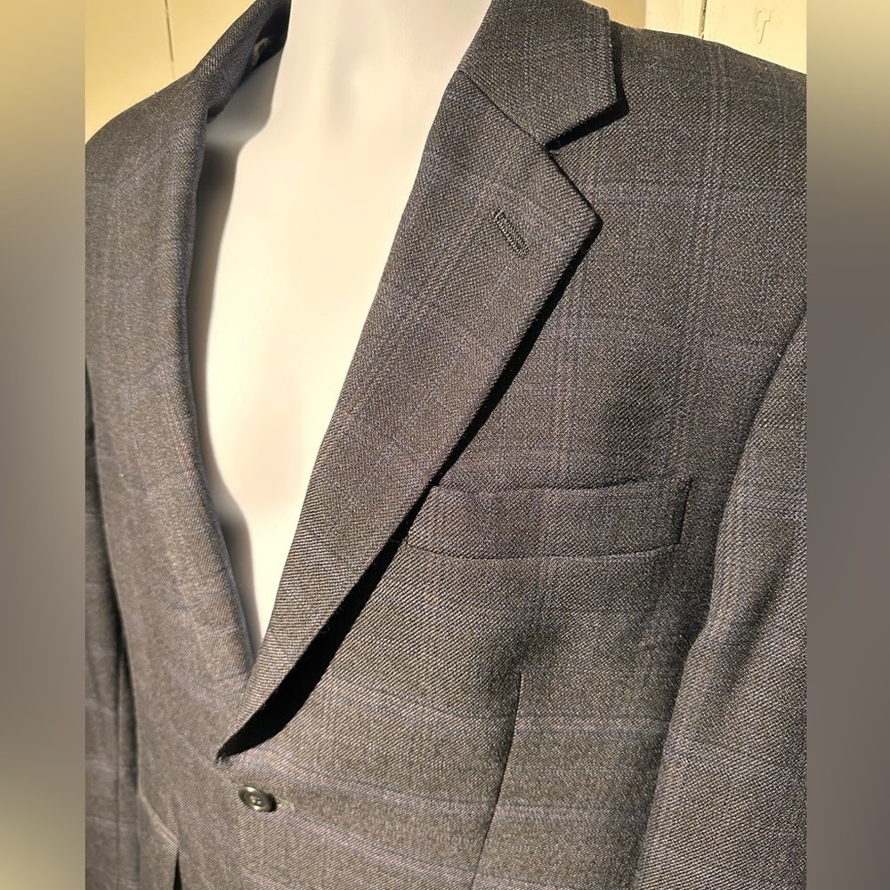 Michael Kors Wool Sports Coat Jacket Men’s Size 38R Navy Blue Striped Separate - Picture 6 of 12